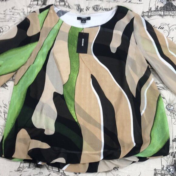 Alfani Women's Printed Bubble-Hem Top - Picture 4 of 8